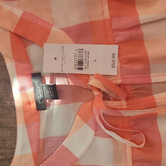 NWT ANN TAYLOR FACTORY TIE NECK BLOUSE - Picture 7 of 9